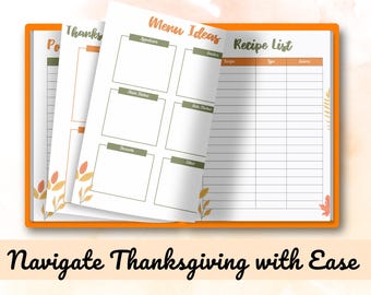 Thanksgiving Planner Printable: 96-Page Holiday Organizer (Digital Download)