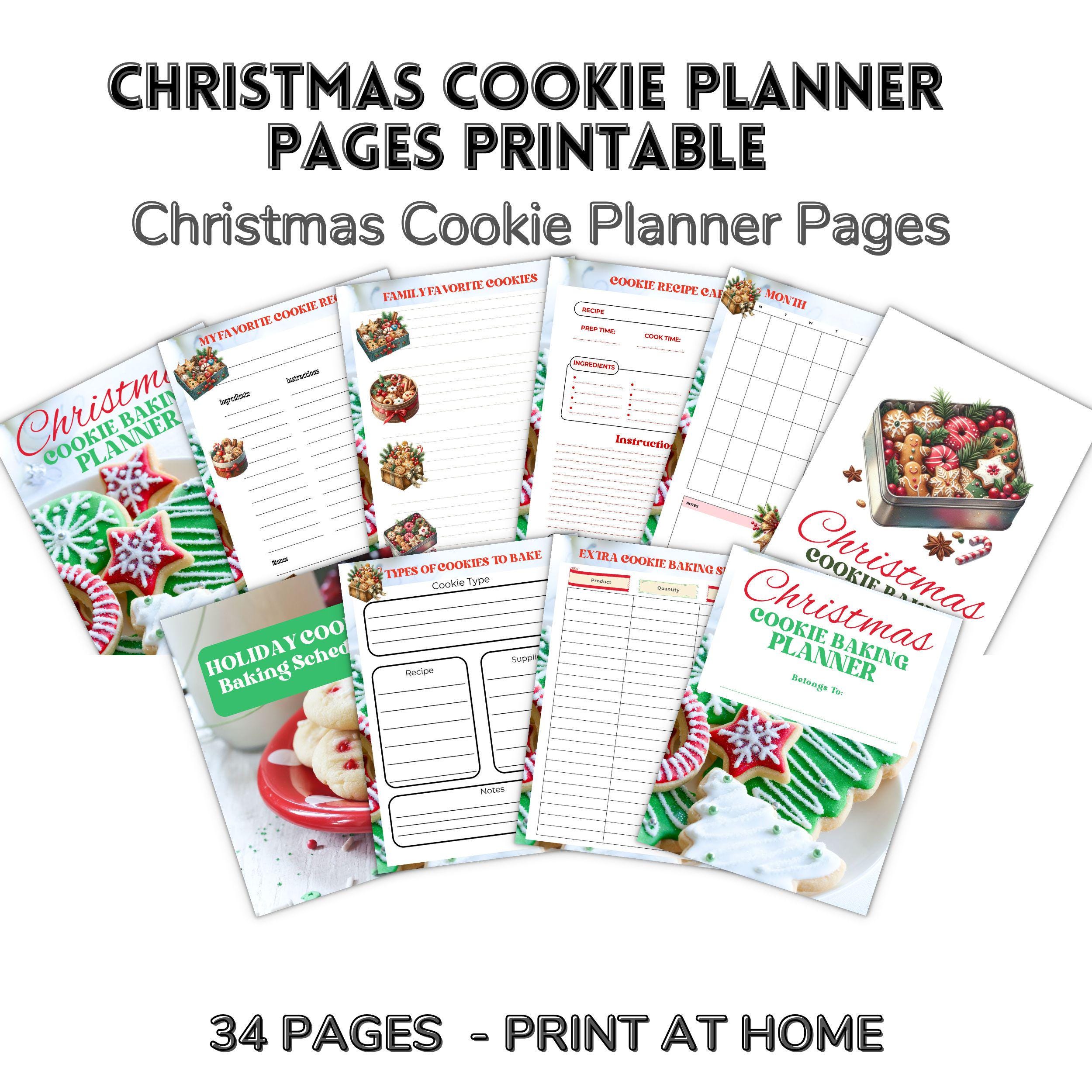 Baking Orginaizer Notes.pdf Christmas Cookie Planner Printable, Holiday Baking Organizer, 34 Pages ...