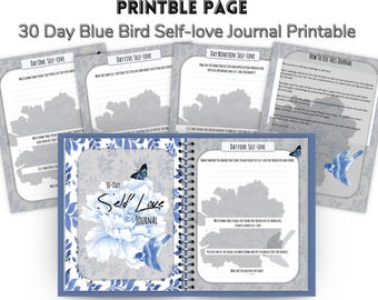 30 Day Self Love Journal Printable for Women | Guided Self Love Workbook with Prompts | 36 Page Digital Self Love Challenge Planner PDF