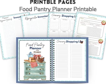 Food Pantry Planner Printable 58 Pages | Kitchen Inventory Tracker | Pantry Fridge Freezer Inventory | Food Storage Organization Binder PDF