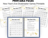 New Years Eve Dice Game Printable , Year in Review Dicebreaker Party Game ,New Year Reflection Ice Breaker , NYE Games ,Group party game, A4