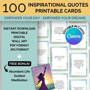 Inspirierende Zitate Karten, tägliche Motivationskarten, inspirierende Botschaften, druckbare Zitat Wandkunst, positive Zitate druckbar, Zitat Druck
