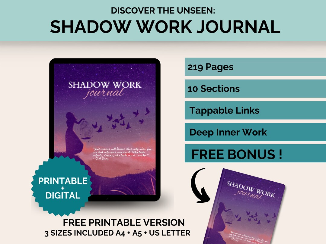 Shadow Work Journal With Prompts - Guided Therapy Workbook for Inner ...