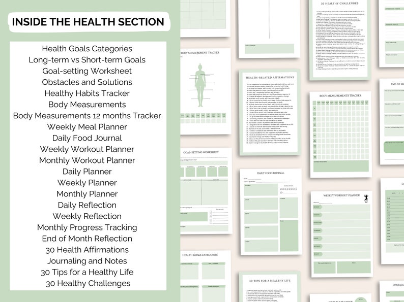 Printable Life Goal Planner Bundle, Smart Goal Setting Planner, Life ...