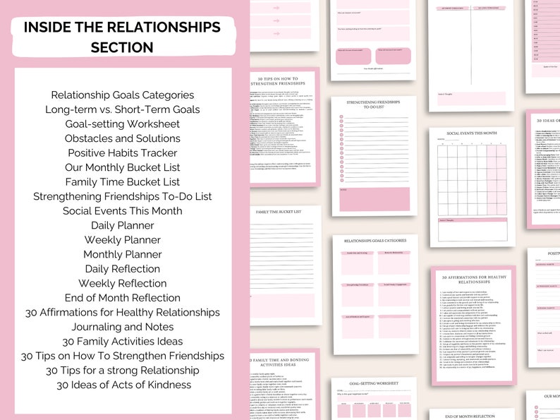 Printable Life Goal Planner Bundle, Smart Goal Setting Planner, Life ...