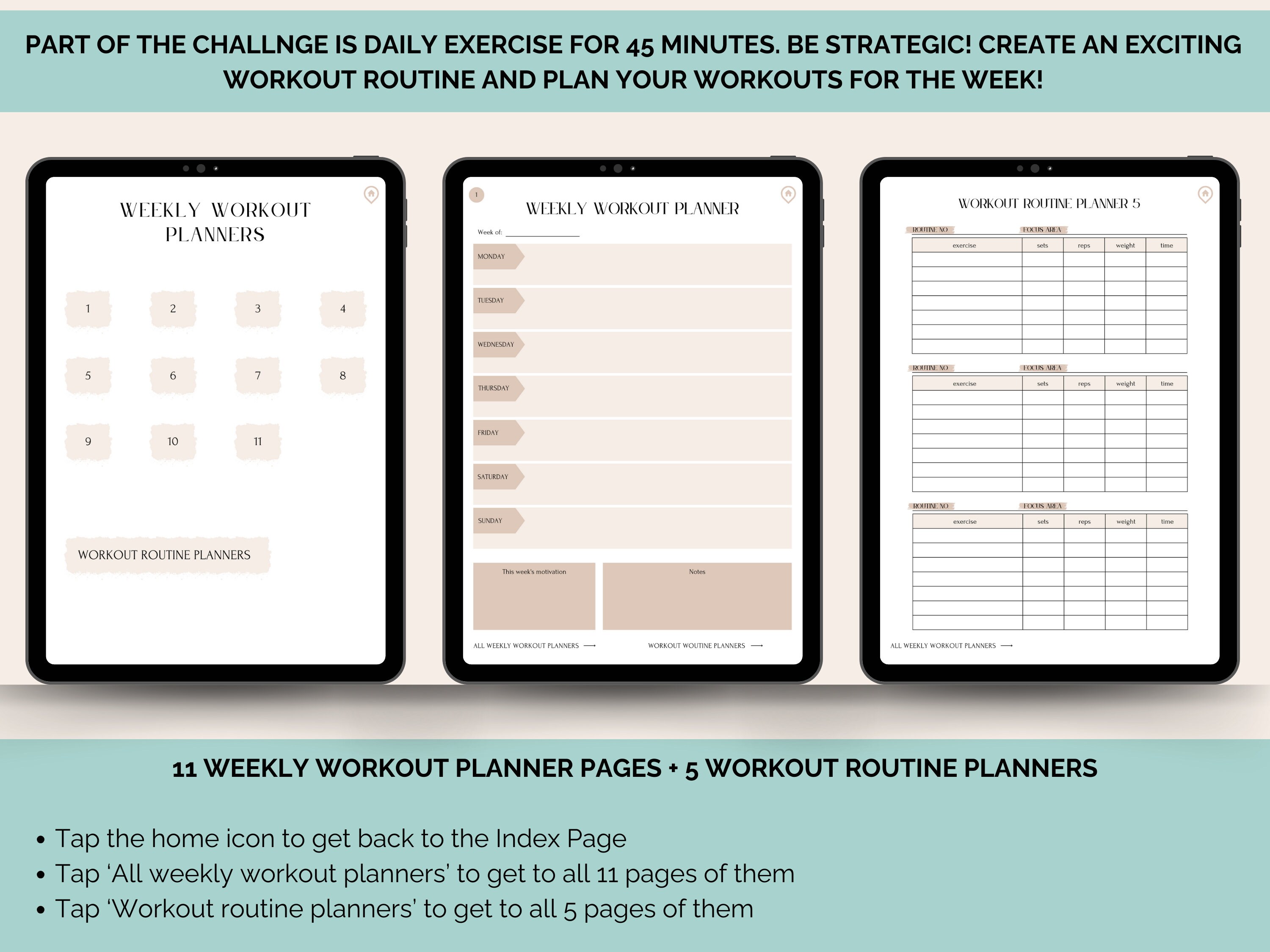 70 Soft Tracker 75 Soft Challenge Tracker Digital, Editable 75 Soft Tracker, Workout ...