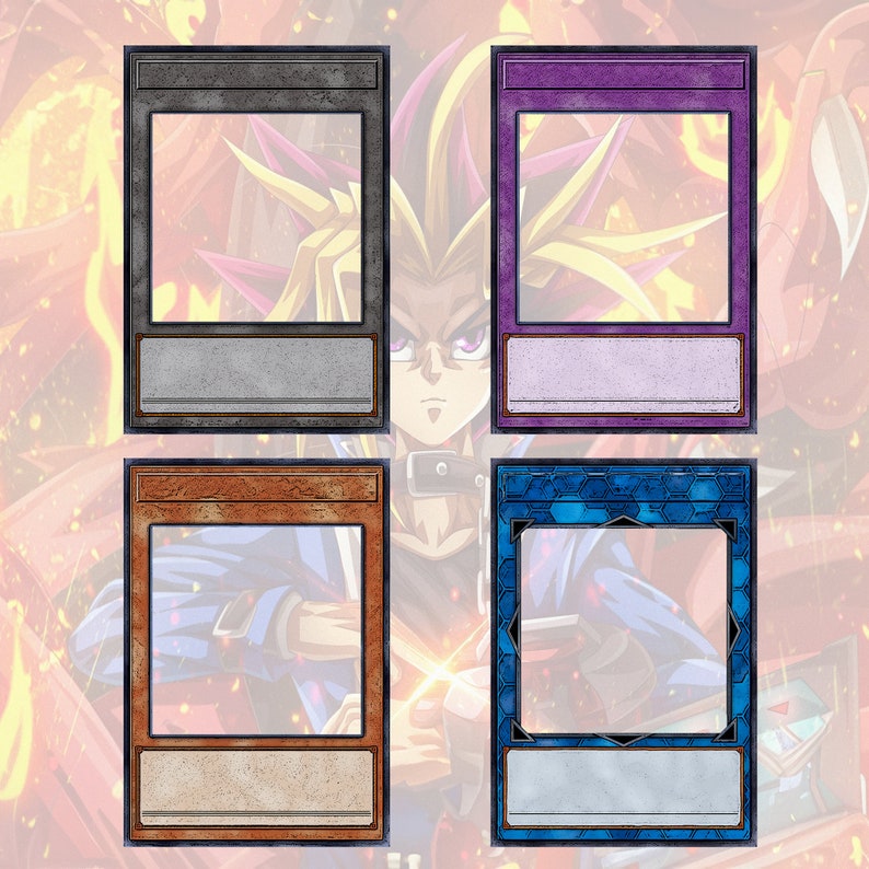 Retro Yu-gi-oh Card Frames, TCG Art Display (PNG Files) for Nostalgic ...