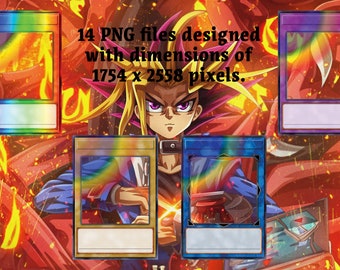 Yu-gi-oh Card Templates, Custom Rainbow Effect Cards, Create Unique  Invitations for Christmas Gifts & More - Etsy