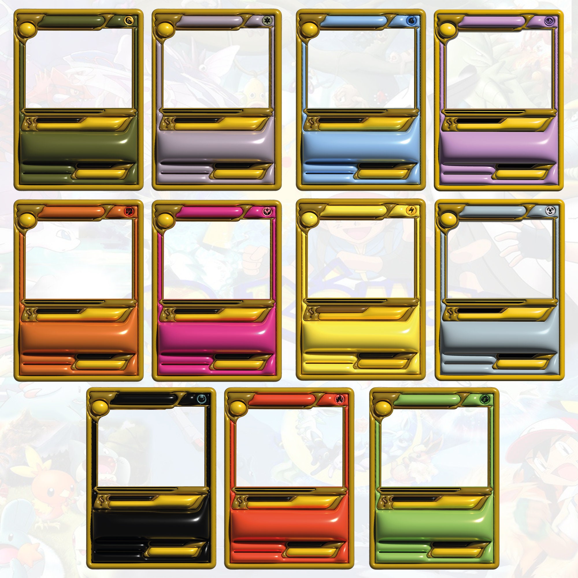 3D Pokemon Card Templates in PNG and SVG for Custom Gifts and Decor 3D Pokemon Card Templates in PNG and SVG for Custom Gifts and Decor
