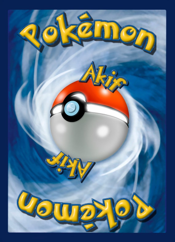 Custom Pokemon Card  Personalize the Front and Back of Your Pokemon Card -  SVG, PNG, PDF - Pet Portrait, Birthday Card, Birthday Invitation - Etsy