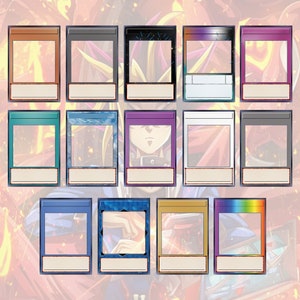 Plantillas SVG y PNG de tarjetas YuGiOh personalizadas para descarga digital: cree sus propias tarjetas coleccionables, tarjetas proxy, fichas y carteles