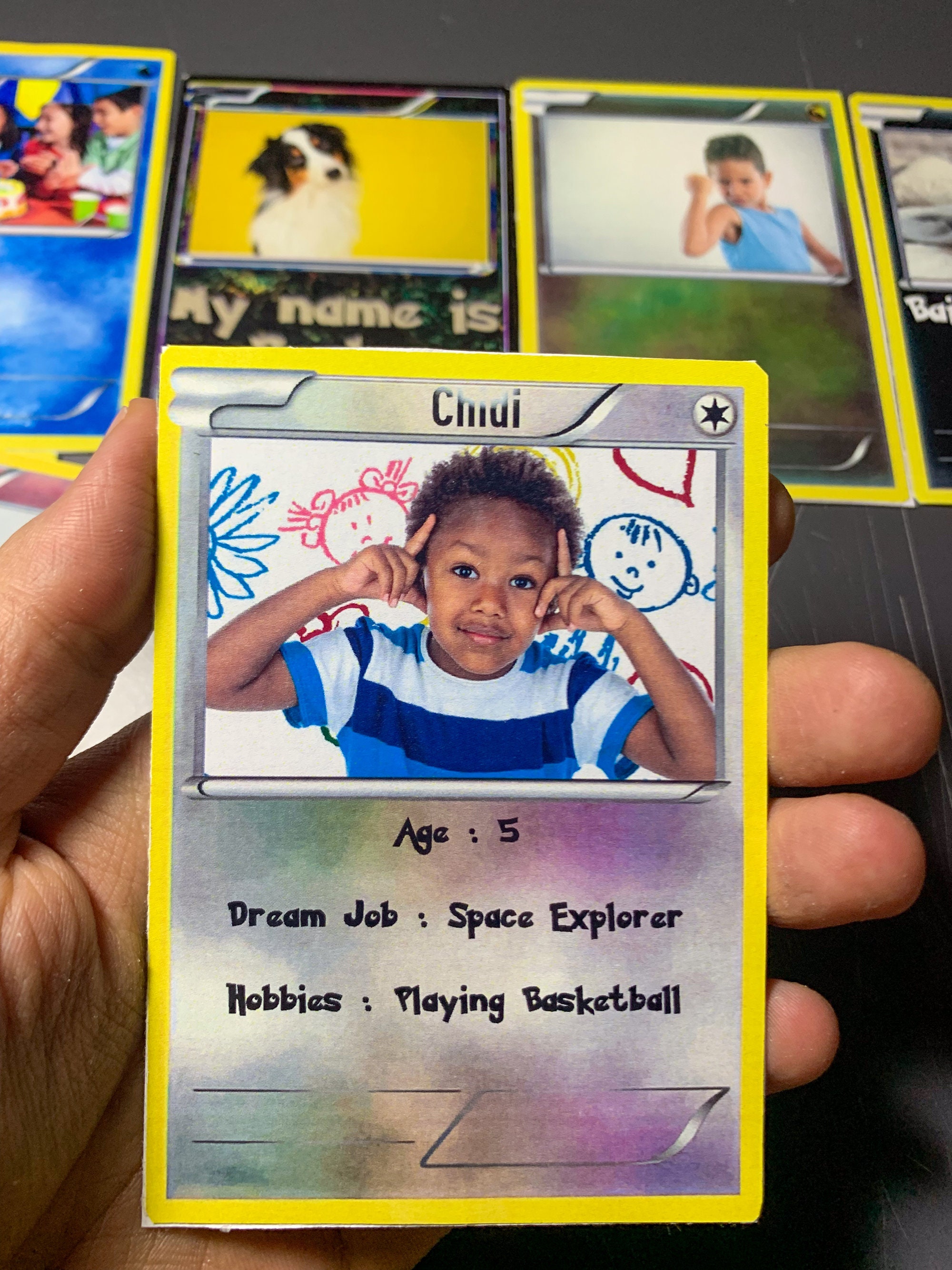 Custom Pokemon Card Templates - Digital PNG Pack for Kids & Pets - DIY ...