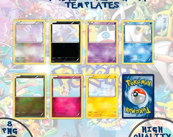 Original Pokemon Card Template PNGs : Make Your Own Pokemon Card, Create Custom Gift, Invitation, Gift and More