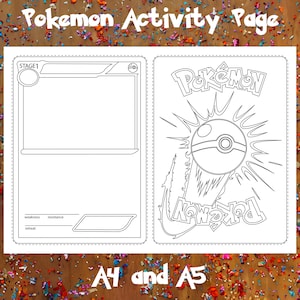 Paint Your Own Pokemon Card: DIY Coloring & Craft Activity Kit