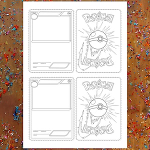 Paint Your Own Pokemon Card: DIY Coloring &amp; Craft Activity Kit - Etsy