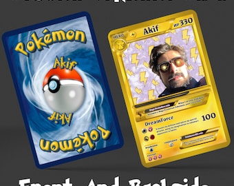 high resolution pokemon card back Custom Pokemon Card – Personalize the Front and Back of Your Pokemon Card -  SVG, PNG, PDF - Pet Portrait, Birthday Card, Birthday Invitation