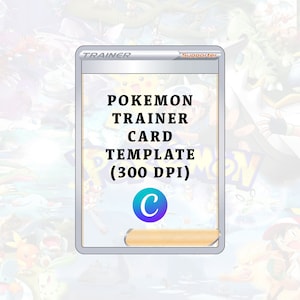Create Your Trainer Legacy: aanpasbare Pokemon Trainer-kaartsjabloon: resolutie van 300 dpi voor creatieve fans