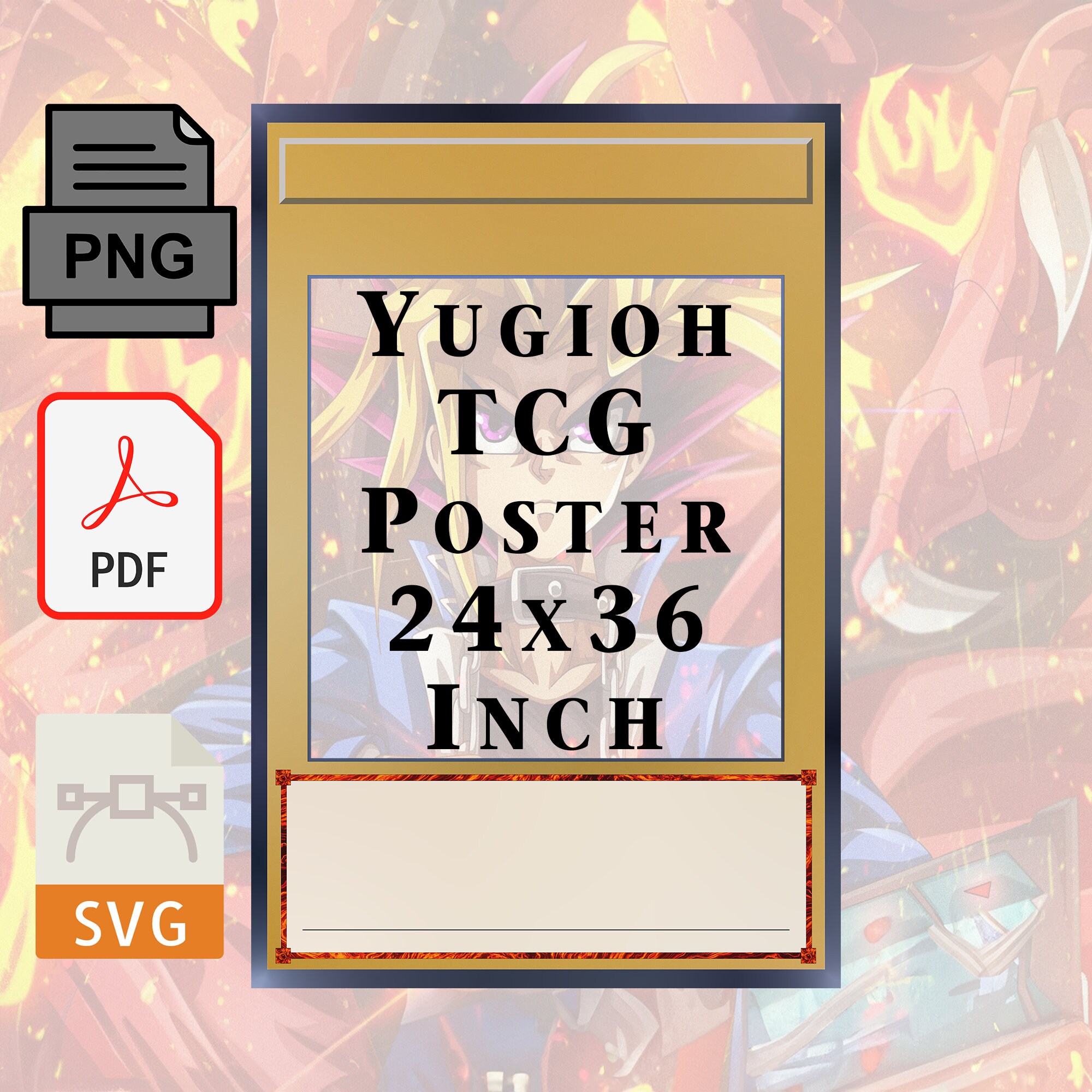 Yugioh Poster 24x36 - Niestandardowa ramka na zdjęcia i pobieranie cyfrowe