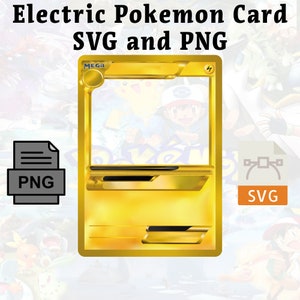 Elektrische Pokemon SVG & PNG Card Kit - Maak uw aangepaste Pokemon-kaarten