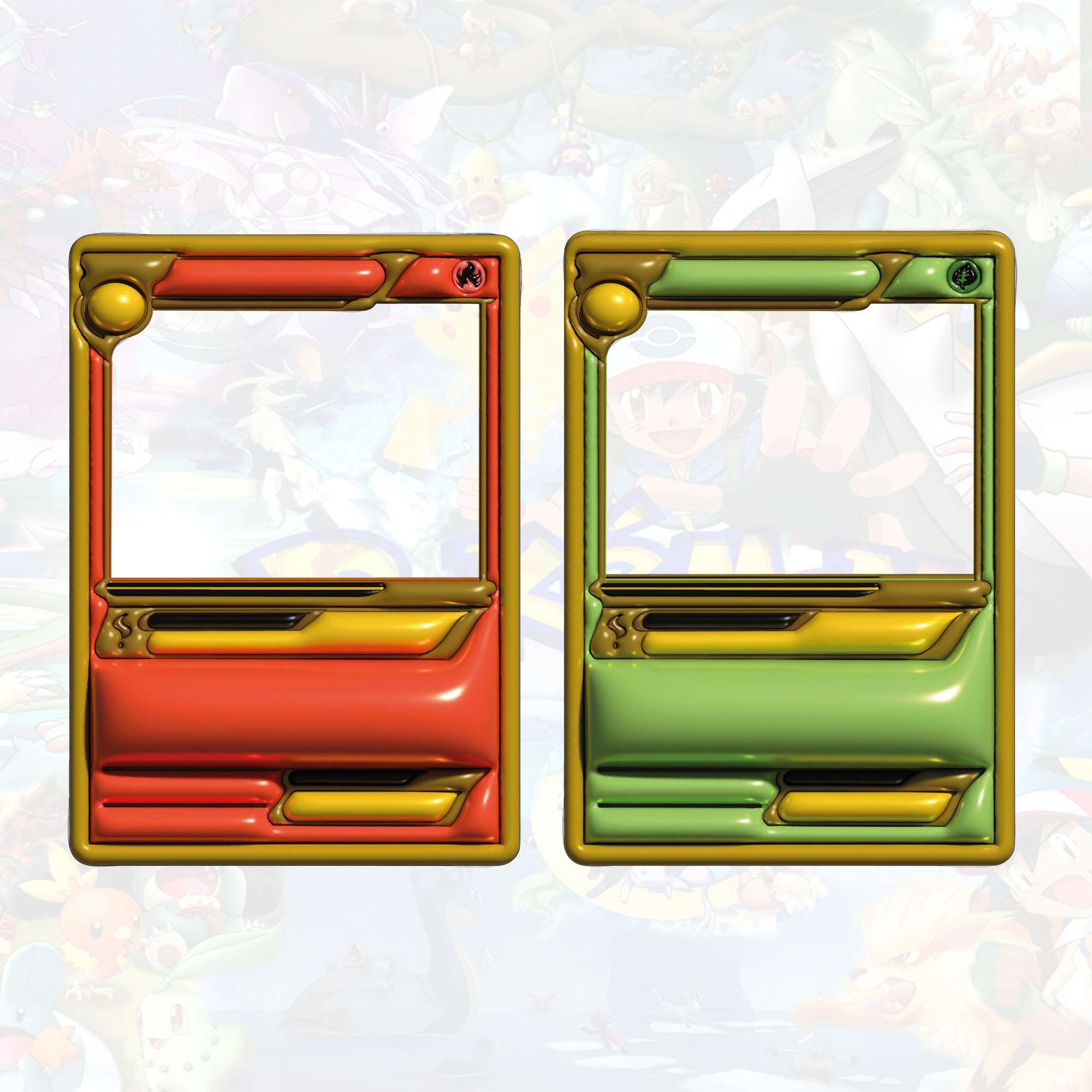 Buy 3D Pokemon Card Templates in PNG and SVG for Custom Gifts and Decor ...
