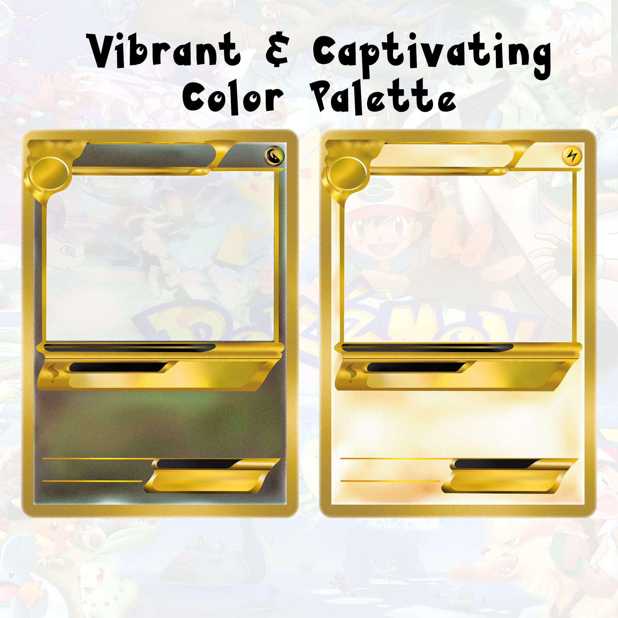 Customizable Pokemon Card Templates Pack Distressed Design Digital Customizable Pokemon Card Templates Pack Distressed Design Digital