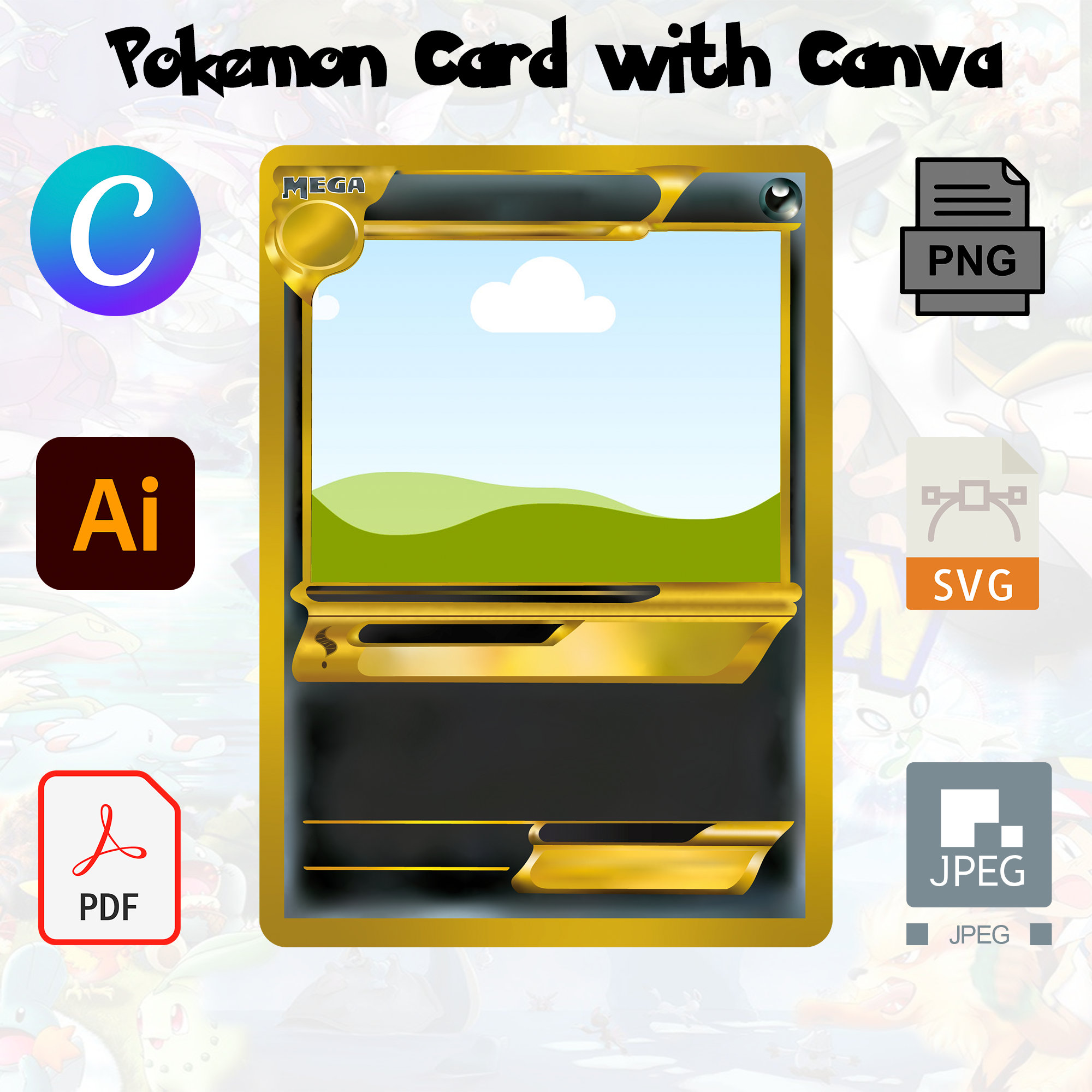pokemon card template maker Pokemon Card Template Printable