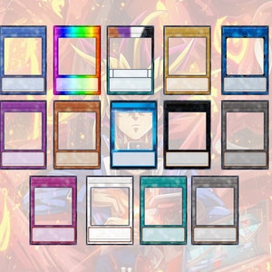 Yu-Gi-Oh! Custom Card Templates - 5x8" Printable Invitations - Digital Download - Create Your Own Trading Cards