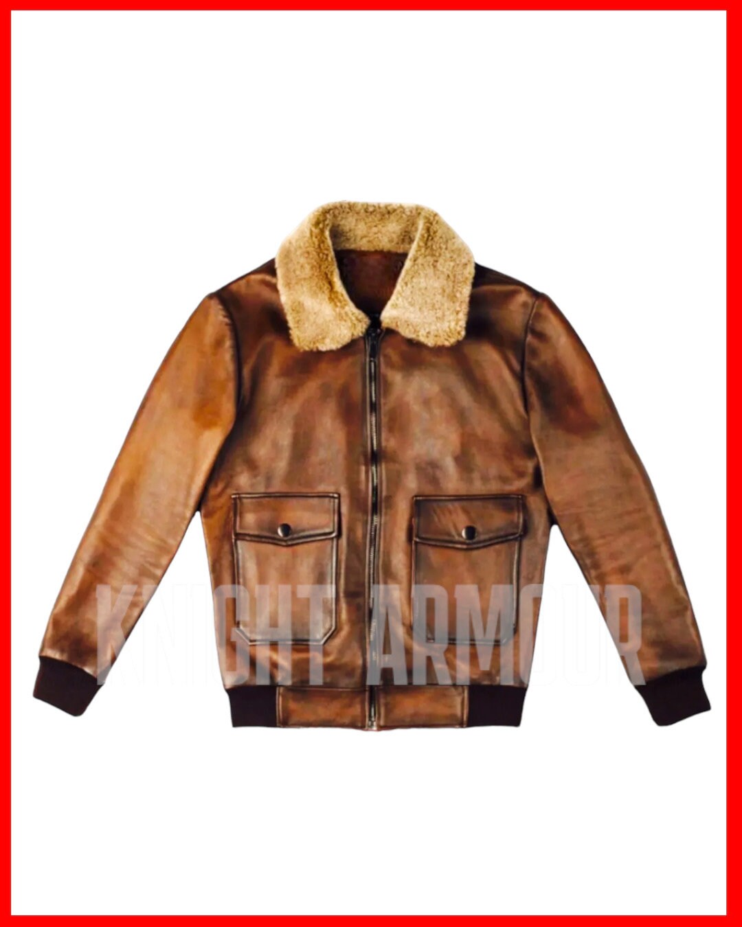 Genuine Lamb Leather Distressed Brown WW2 A2 A2 G1 Aviator Etsy