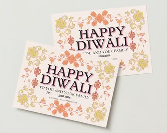 Diwali greeting cards personalized instant download,