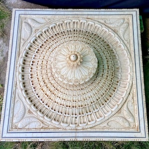 Luxury Carved Sprinkler Fountain, Garden Decor, Indoor Water Fountain,Marble Fish Fountain,Mughal Inspired Fountain,Collectible Fine Artwork