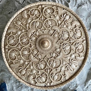 Indoor Water Fountain, Marble Fish Fountain,Luxury Carved Sprinkler Fountain,Garden Decor, Mughal Inspired Fountain,Collectible Fine Artwork