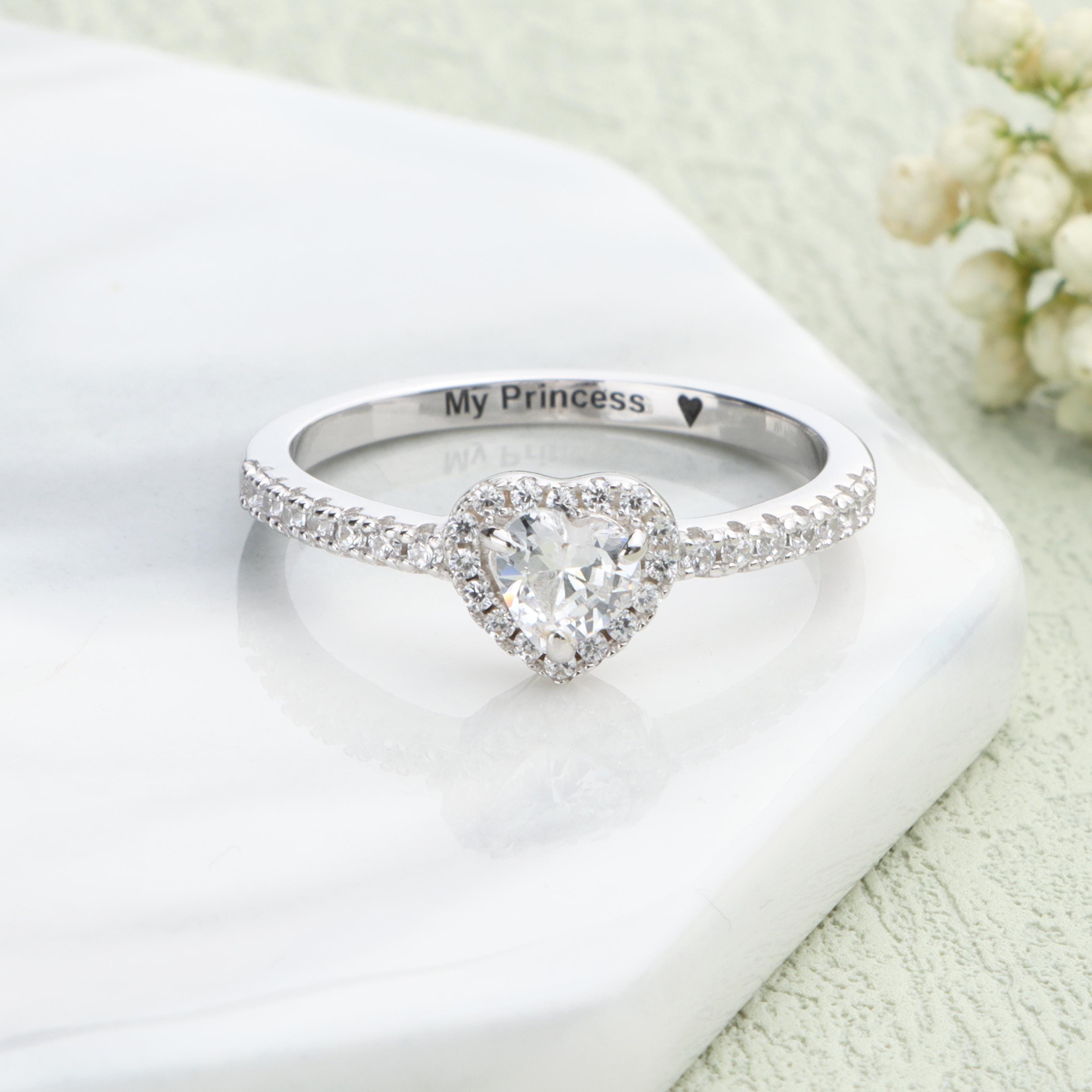 Anillo corazón grabado México - Main Image