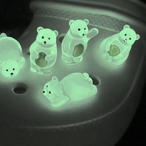 Glow In The Dark Polar Bear Shoe Charm