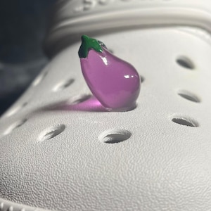 Glow In The Dark Eggplant Shoe Charm
