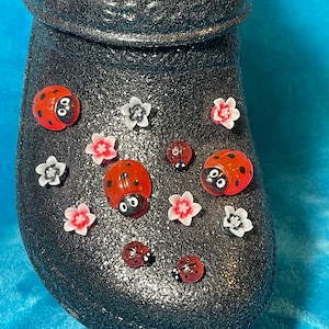 Glow In The Dark Ladybug Shoe Charms