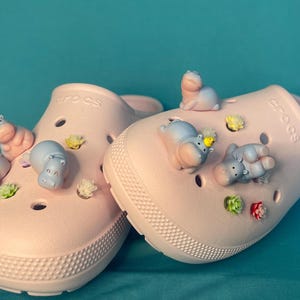 Hippo Lovers Shoe Charm