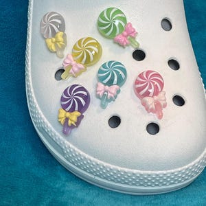 Glow In The Dark Lollipop Shoe Charm