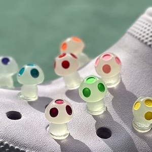 Glow In The Dark Mushroom Shoe Charm