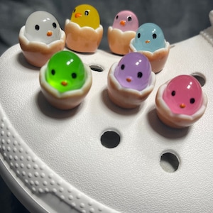 Glow In The Dark Eggs In A Half Shell Shoe Charm