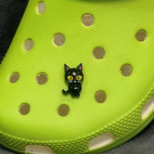 Black Cat Cartoon Shoe Charm