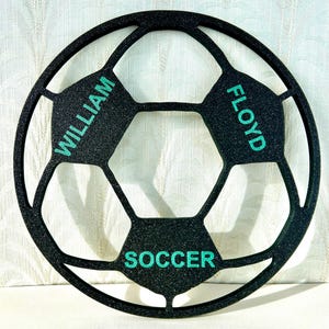 Soccer Birthday Gift - Custom - Soccer Banquet Centerpiece - Sports Centerpiece - 8&quot; Soccer Ball - Graduation Party - Girls Soccer - Boys