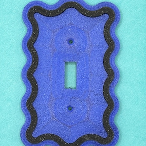 Squiggly Light Switch Cover, Modern Light Switch Cover, Royal Blue Light Switch Cover, Toggle Cover, Amazing Light Switch Cover