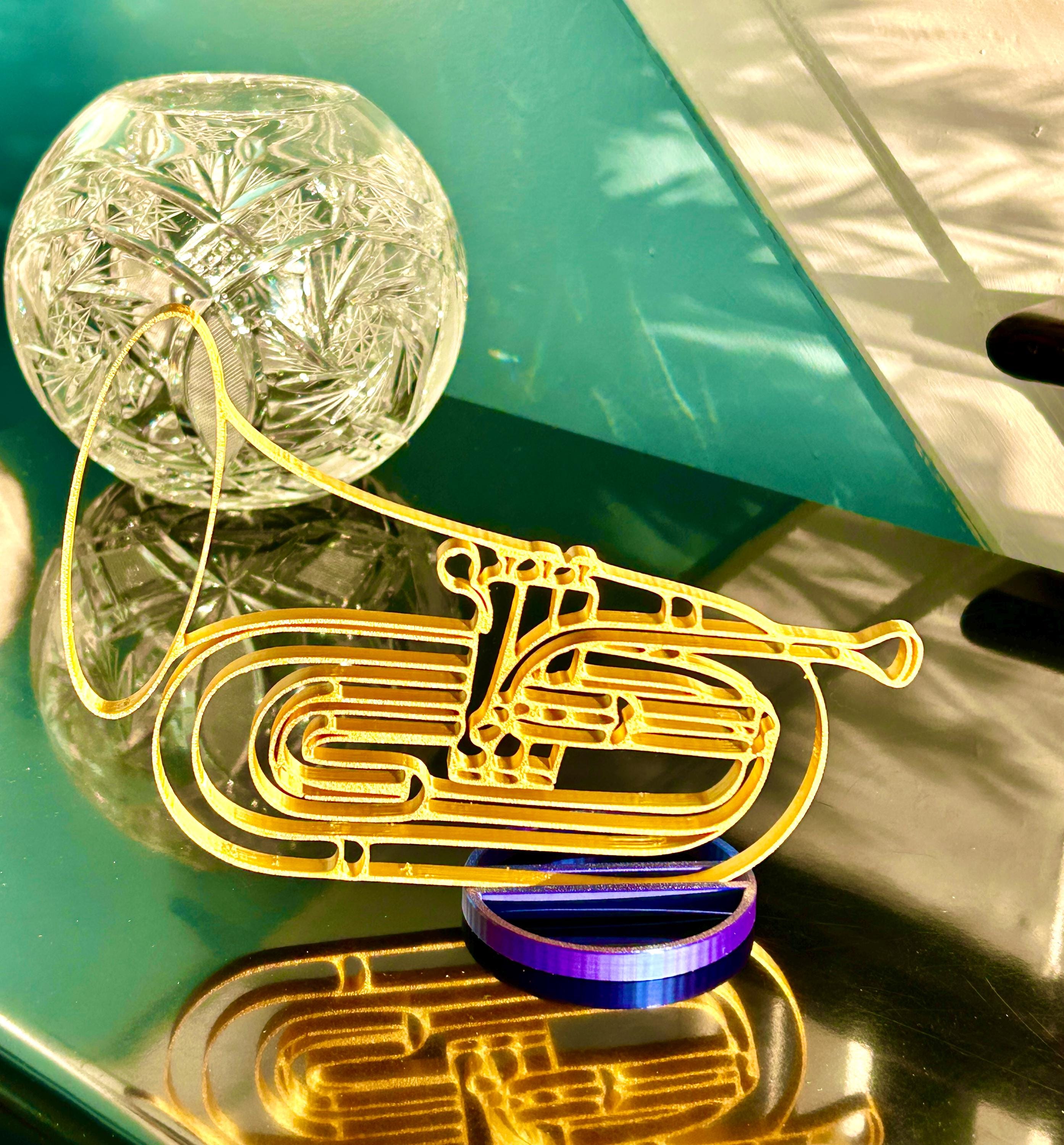 Marching Band Instrument - Band Banquet Table Centerpiece - Sports centerpiece - Graduation Party Decor - Birthday Party - French Horn