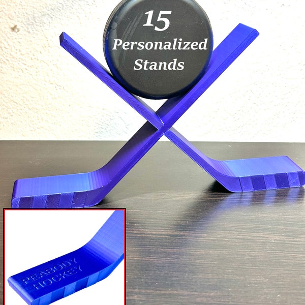 Hockey Banquet Table Center Piece/ 15 Piece lot/ Personalized Puck Holder/Hockey Puck Display/ Made in USA/ Ice Hockey Puck/ Hockey Gift