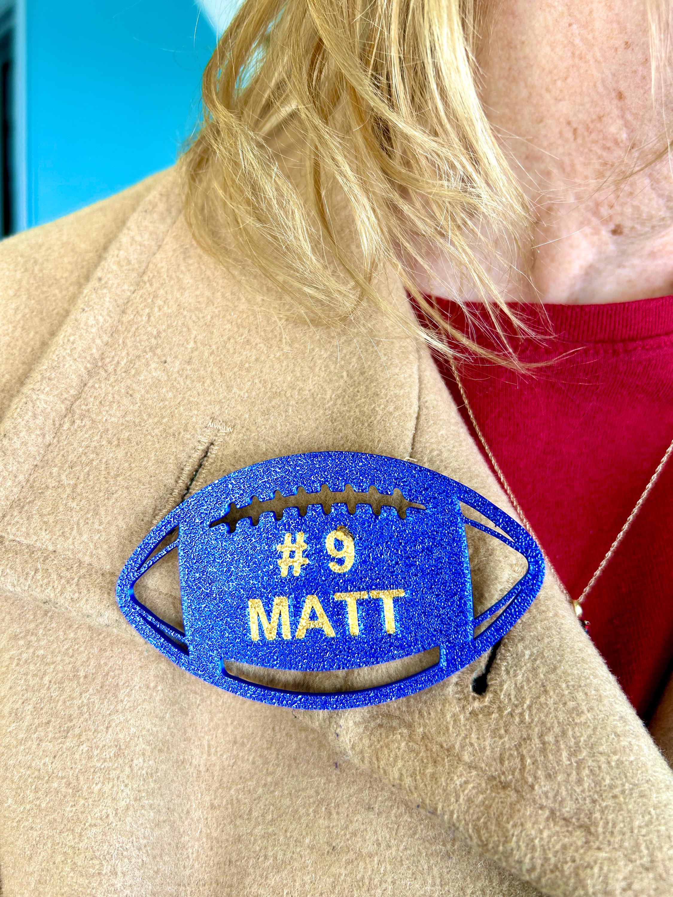 Football Pin, Football Mom Pin, Custom football pin, Grandma Pin, High School Football Pin, football Team Pin, Custom sports pin