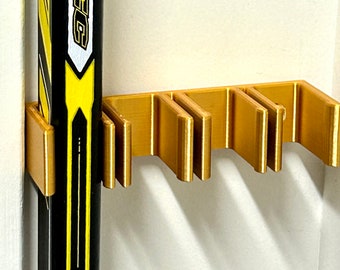 Hockey Stick Wall Holder (2 sticks, 4 sticks) for Adult Stick/Organize hockey gear/ Wall-mountable Hockey Stick Rack/Ice Hockey Stick Holder