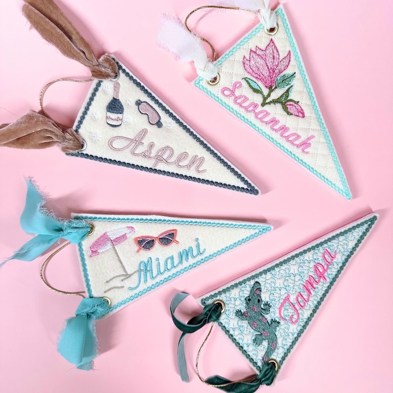 City Pennant Ornament Felt hometown gift