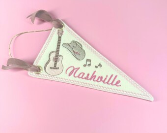 Nashville Felt Pennant Ornament, Girls Trip Souvenir