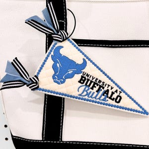 Custom School Bag Charm Embroidered Team Spirit Keychain High School Graduation Gift College Bag Charm Teacher Appreciation Staff Gift Group