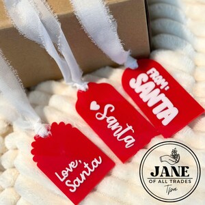 Etiquetas acrílicas para presentes do Papai Noel, etiquetas para presentes de Natal do Papai Noel, papel de embrulho do Papai Noel, cartão do Papai Noel, etiquetas acrílicas para presentes do Papai Noel, etiquetas para presentes de Natal
